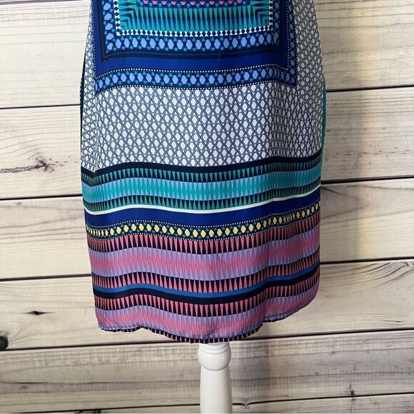 Missguided Silky Multicolor Scarf Patterned Backless Cami Dress - Picture 3 of 9